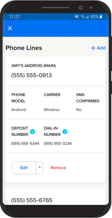 Virtual numbers screen