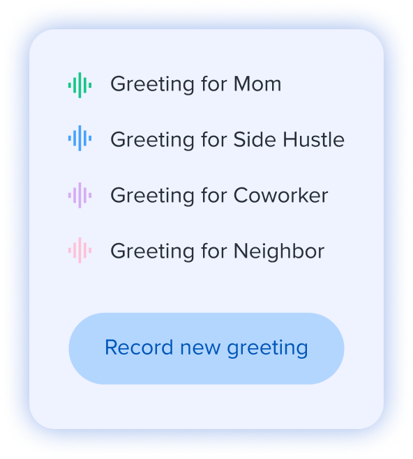 Custom voicemail greetings