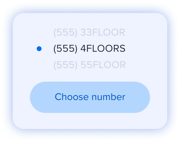 Vanity phone number